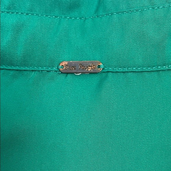 Free People Sheer Teal Green Long Sleeve Women's Button-Down Shirt. Sz S/M - Picture 12 of 15